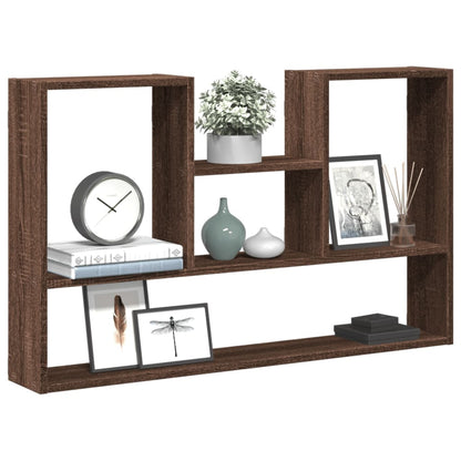 Wall Shelf Brown Oak 99x15x60 cm Engineered Wood