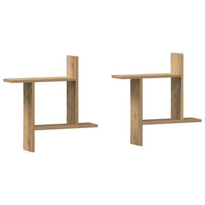 Wall Shelves 2 pcs Artisian Oak 50x12x50 cm Engineered Wood