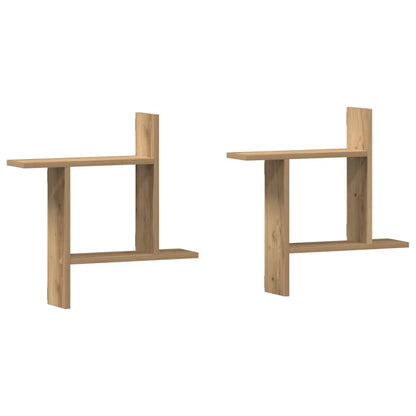 Wall Shelves 2 pcs Artisian Oak 50x12x50 cm Engineered Wood