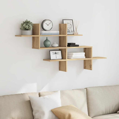 Wall Shelf Artisian Oak 124.5x18x60.5 cm Engineered Wood