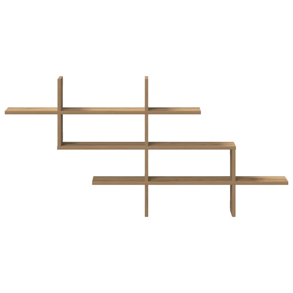 Wall Shelf Artisian Oak 124.5x18x60.5 cm Engineered Wood
