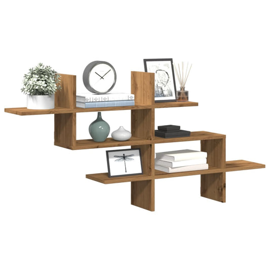 Wall Shelf Artisian Oak 124.5x18x60.5 cm Engineered Wood
