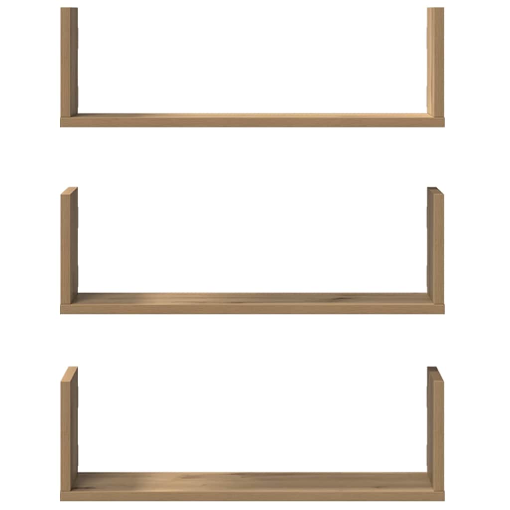 Wall Shelves 3 pcs Artisian Oak 58x18x18 cm Engineered Wood