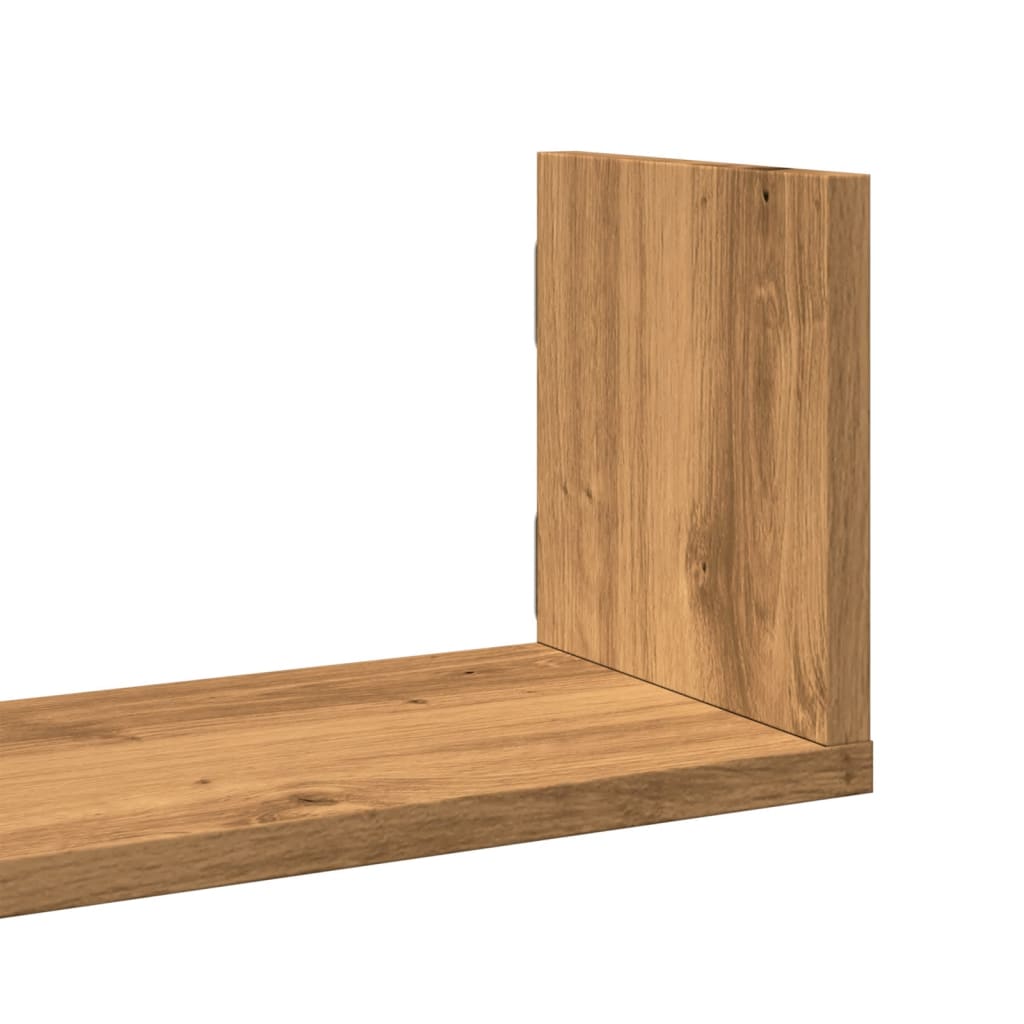 Wall Shelves 3 pcs Artisian Oak 80x18x18 cm Engineered Wood