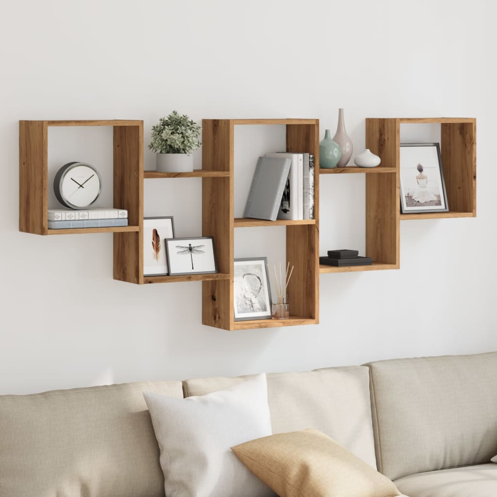 Wall Shelf Artisian Oak 159x18x66 cm Engineered Wood