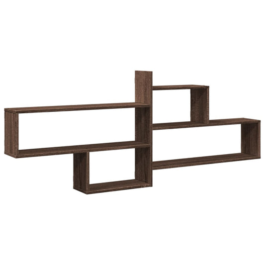 Wall Shelf Brown Oak 167.5x18x68 cm Engineered Wood