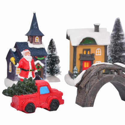 Christmas Tabletop Decor Multicolour Resin, Plastic