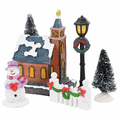 Christmas Tabletop Decor Multicolour Resin, Plastic