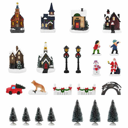 Christmas Tabletop Decor Multicolour Resin, Plastic