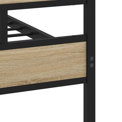 Metal Bed Frame without Mattress Sonoma Oak 200x200 cm