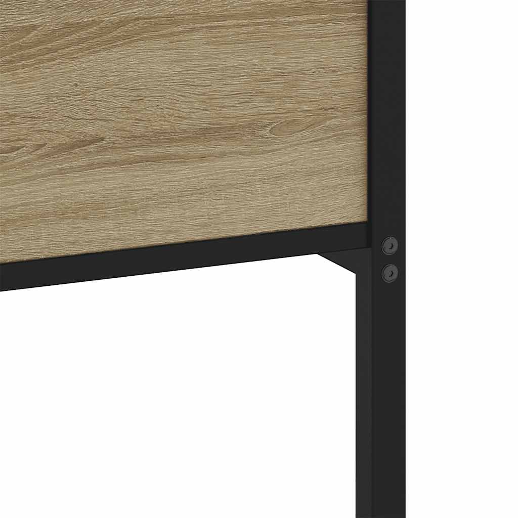 Metal Bed Frame without Mattress Sonoma Oak 180x200 cm Super King