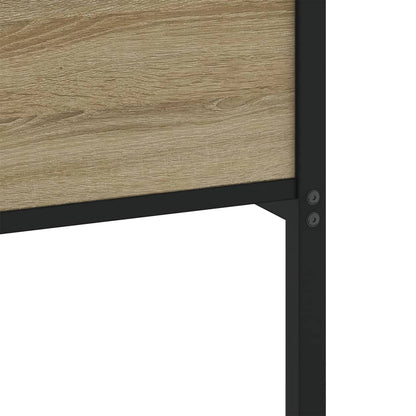 Metal Bed Frame without Mattress Sonoma Oak 200x200 cm