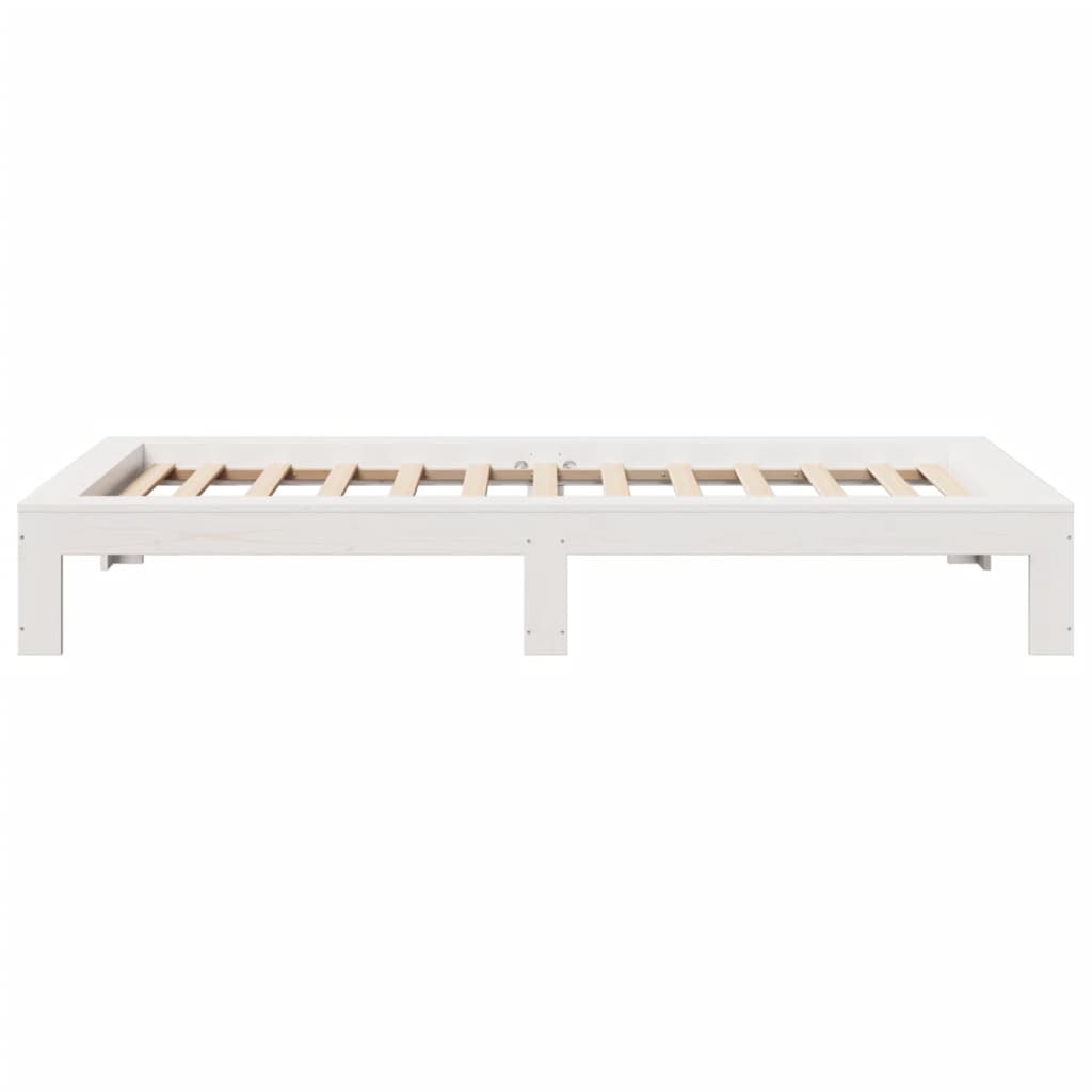 Bed Frame without Mattress White 90x190 cm Single Solid Wood Pine