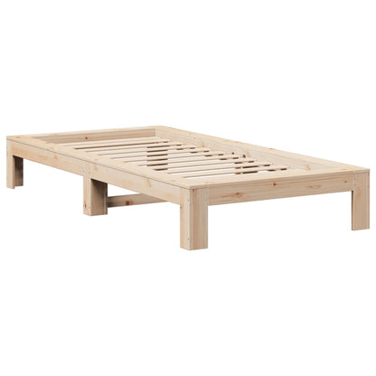 Bed Frame | Natural Wood | Solid Pine Wood | Small Single | Bed Frame