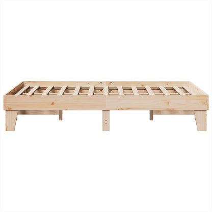 Bed Frame without Mattress 135x190 cm Double Solid Wood Pine