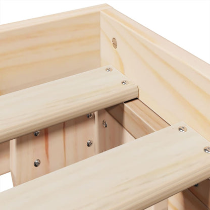 Bed Frame without Mattress 135x190 cm Double Solid Wood Pine