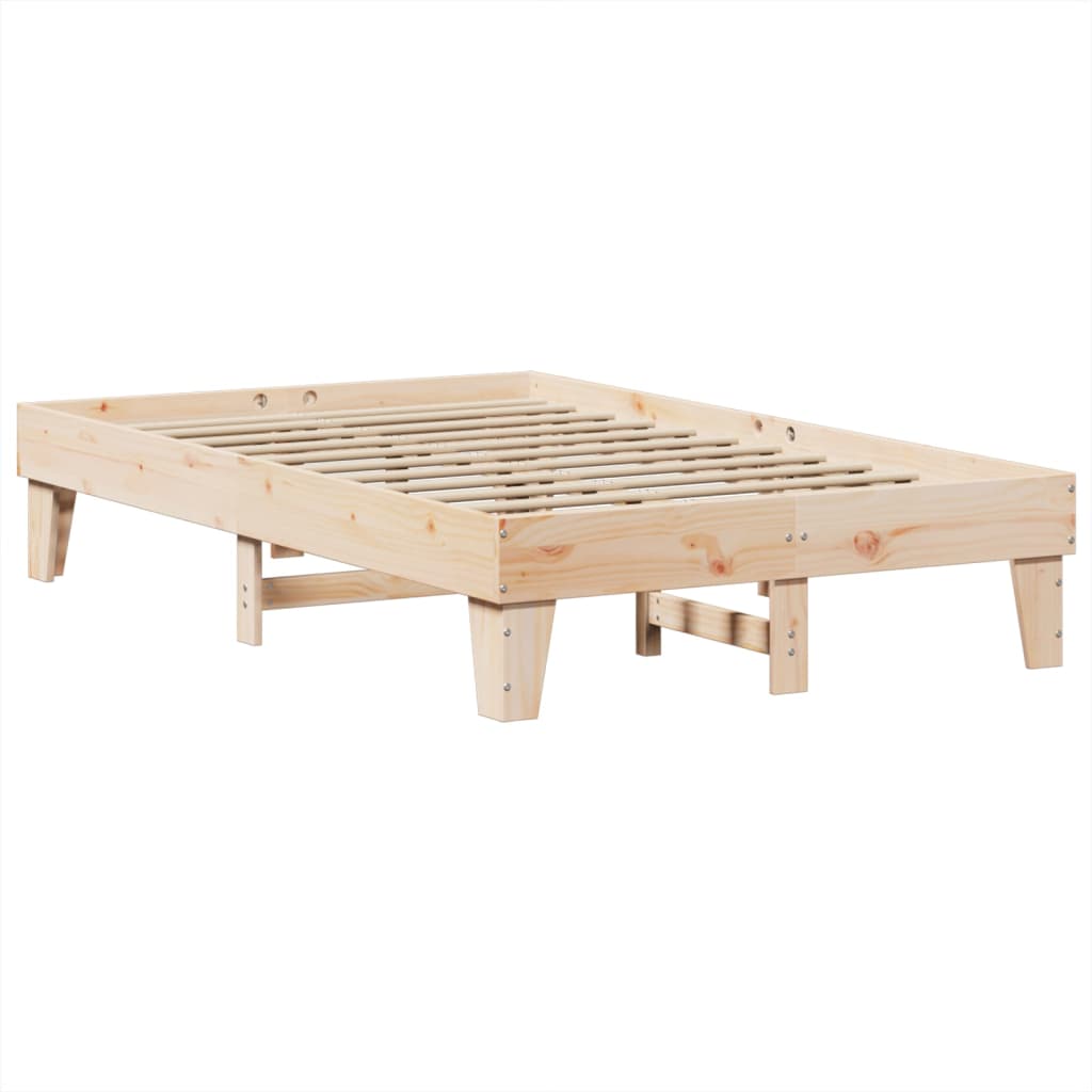 Bed Frame without Mattress 120x190 cm Small Double Solid Wood Pine