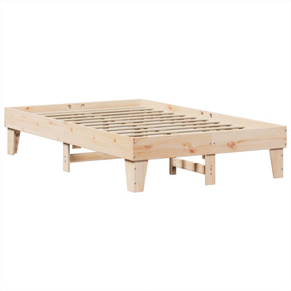 Bed Frame without Mattress 120x190 cm Small Double Solid Wood Pine