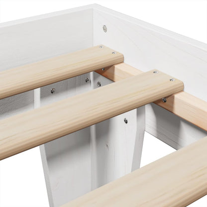 Bed Frame without Mattress White 90x190 cm Single Solid Wood Pine