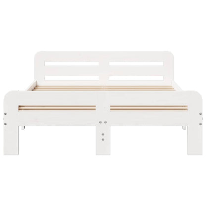 Bed Frame without Mattress White 180x200 cm Super King Size Solid Wood Pine