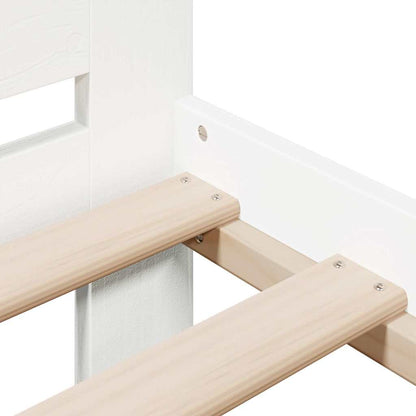 Bed Frame without Mattress White 180x200 cm Super King Size Solid Wood Pine