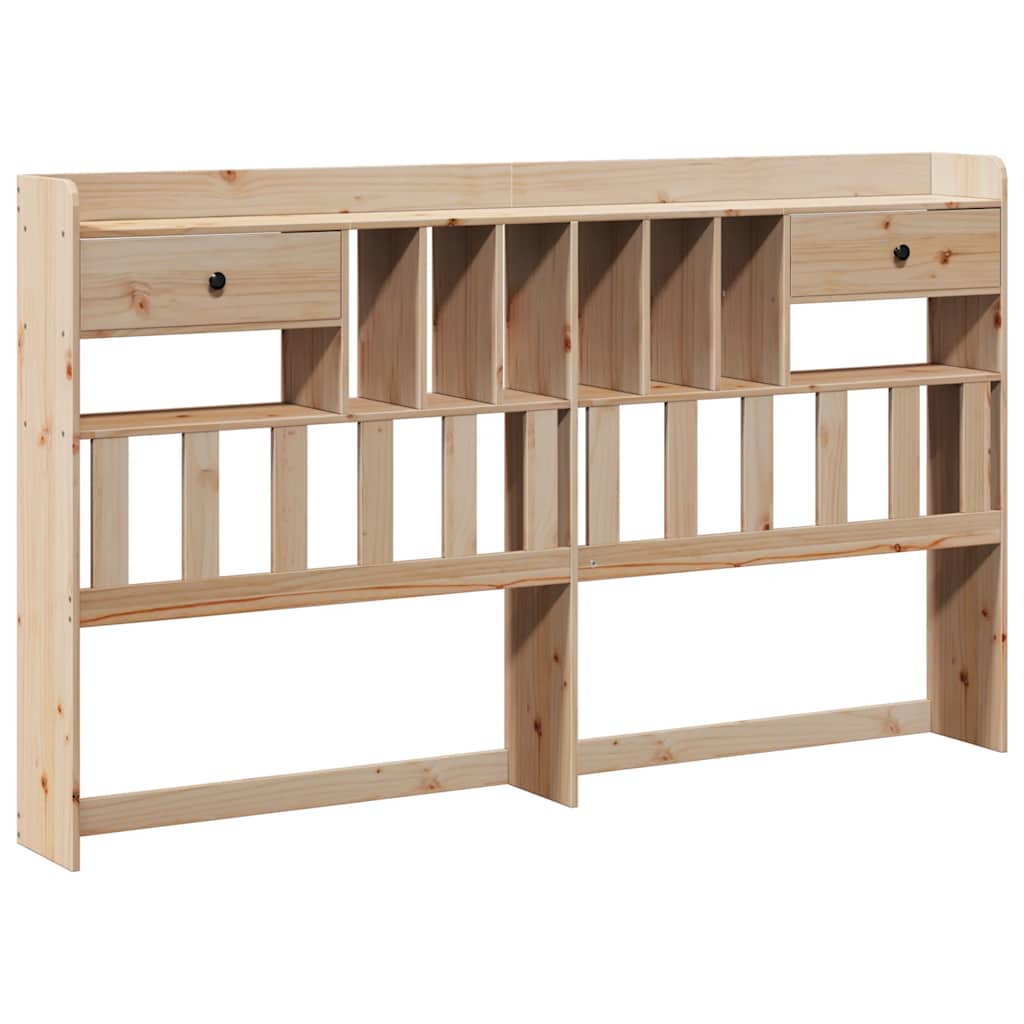 Headboard with Storage 180 cm Solid Wood Pine