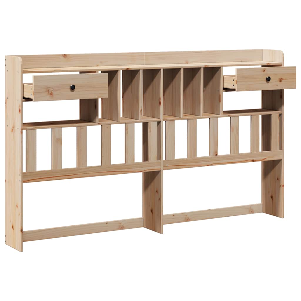 Headboard with Storage 180 cm Solid Wood Pine