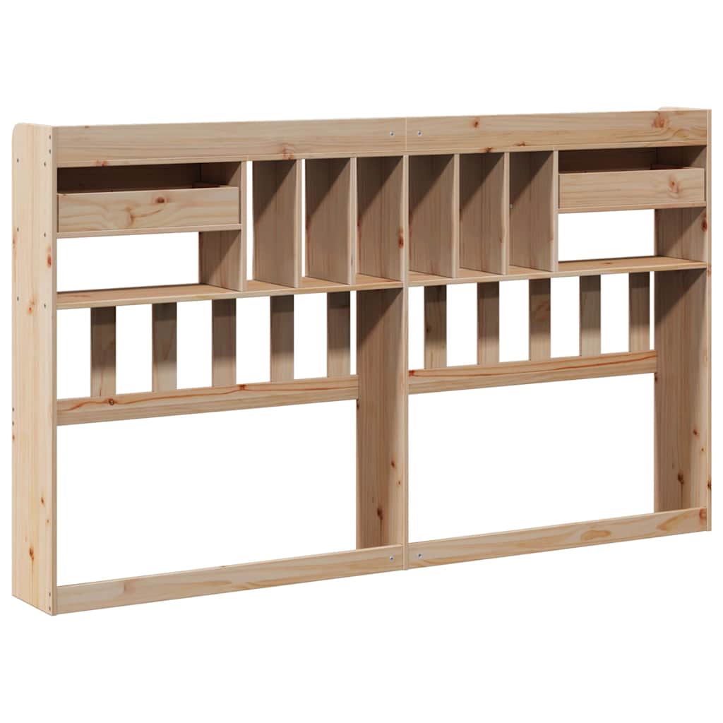 Headboard with Storage 180 cm Solid Wood Pine