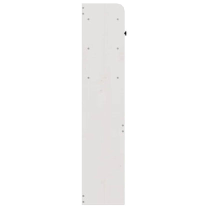 Headboard with Storage White 180 cm Solid Wood Pine