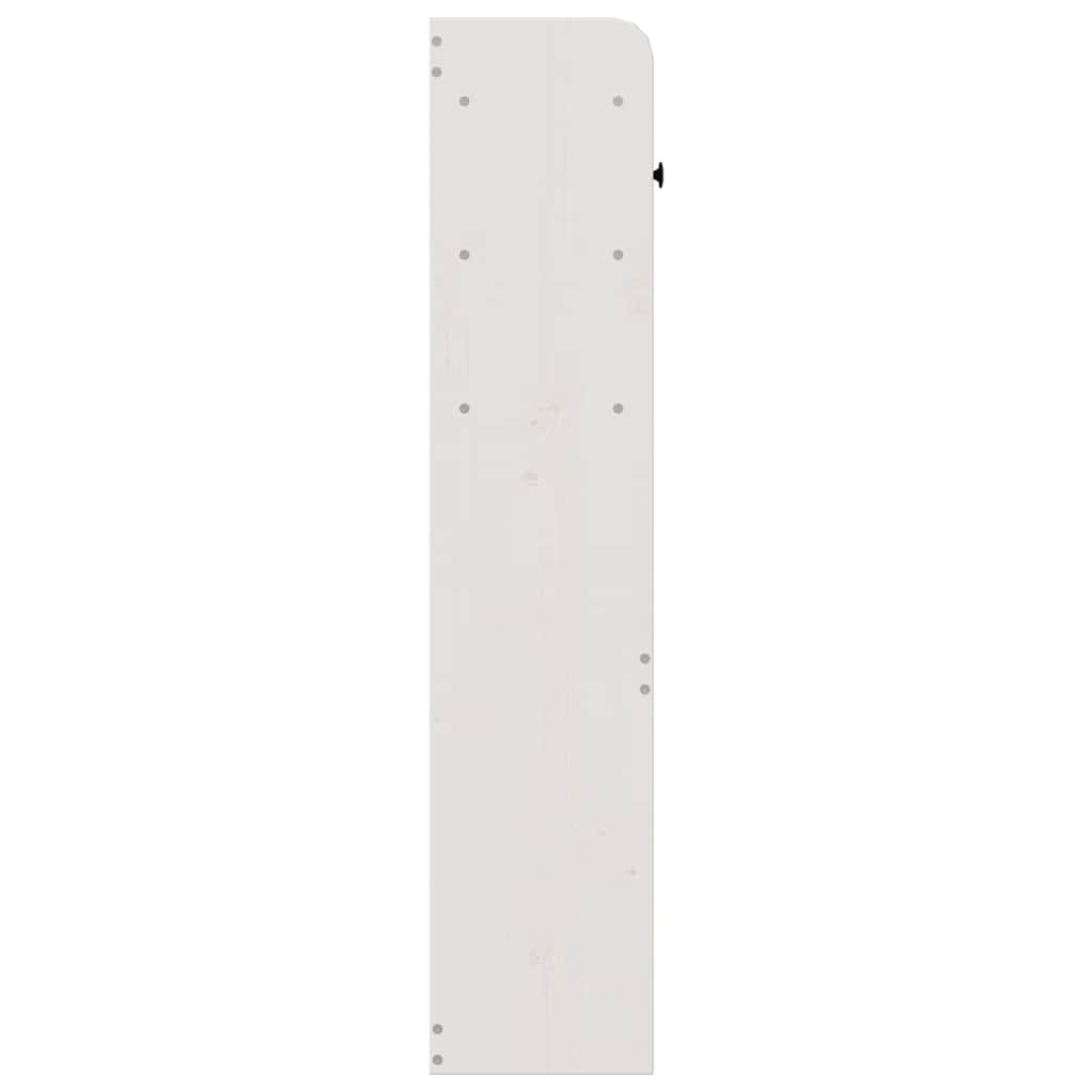 Headboard with Storage White 160 cm Solid Wood Pine