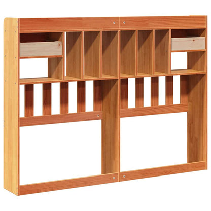 Headboard with Storage Wax Brown 160 cm Solid Wood Pine