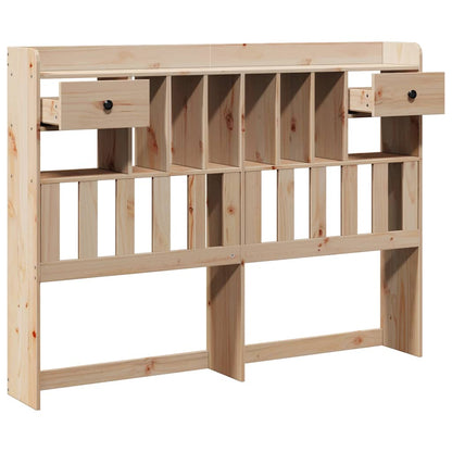 Headboard with Storage 140 cm Solid Wood Pine