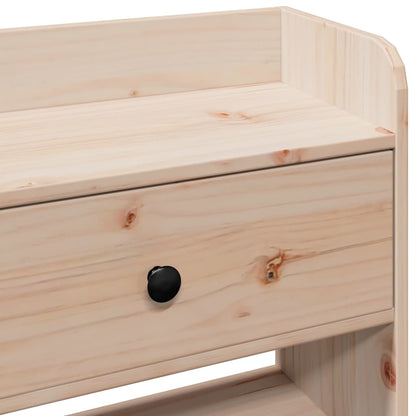 Headboard with Storage 140 cm Solid Wood Pine