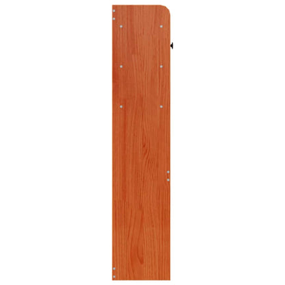 Headboard with Storage Wax Brown 135 cm Solid Wood Pine