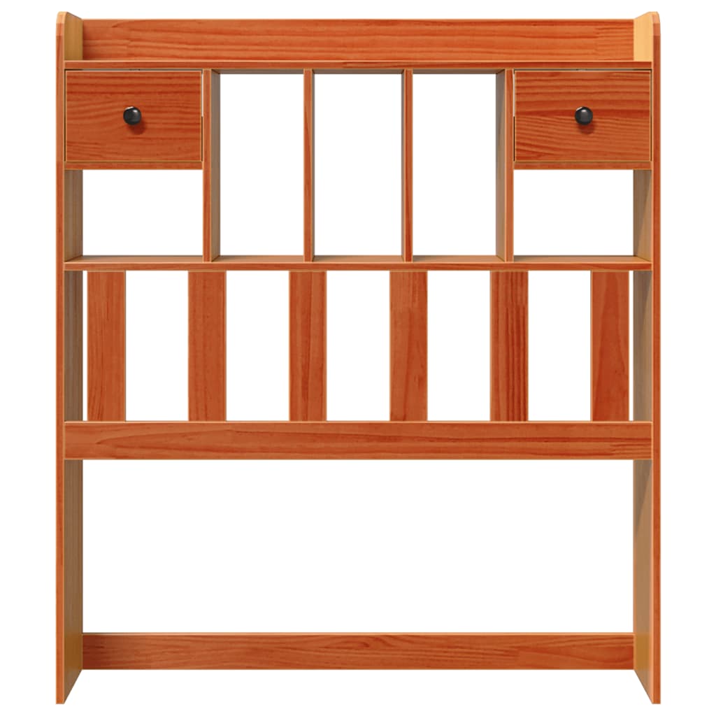 Headboard with Storage Wax Brown 75 cm Solid Wood Pine