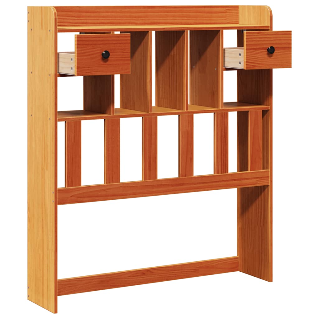 Headboard with Storage Wax Brown 75 cm Solid Wood Pine