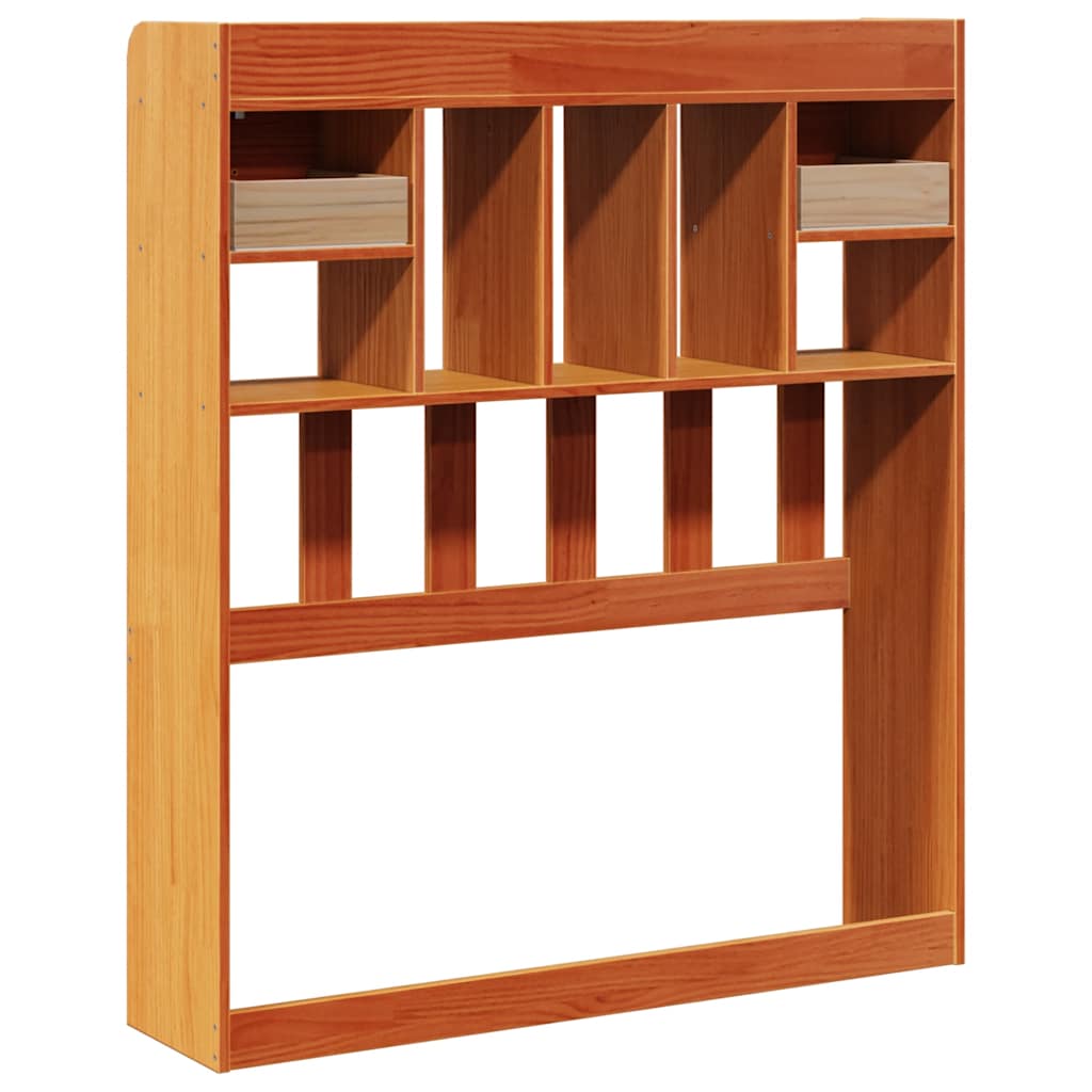 Headboard with Storage Wax Brown 75 cm Solid Wood Pine