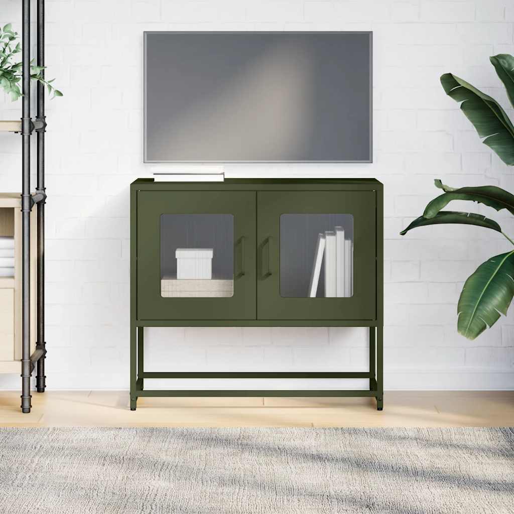 TV Cabinet Olive Green 68x39x60,5 cm Cold-rolled Steel
