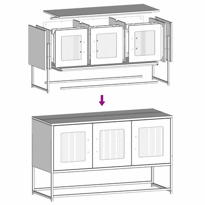 TV Cabinet White 100,5x39x60,5 cm Cold-rolled Steel