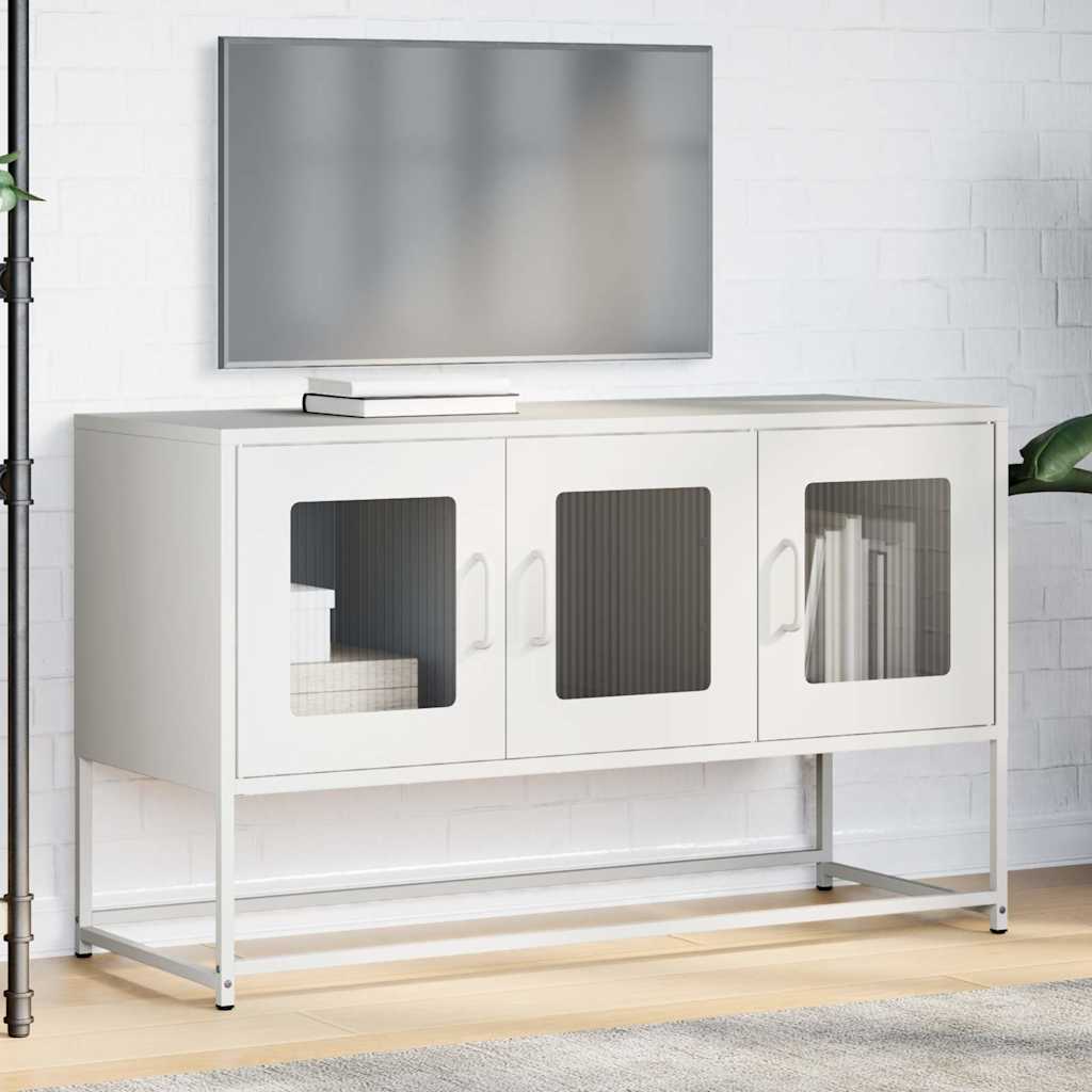 TV Cabinet White 100,5x39x60,5 cm Cold-rolled Steel