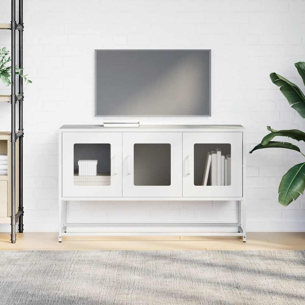 TV Cabinet White 100,5x39x60,5 cm Cold-rolled Steel
