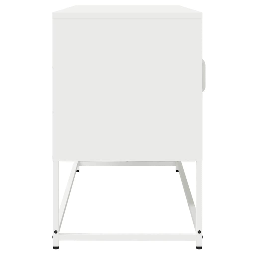 TV Cabinet White 100,5x39x60,5 cm Cold-rolled Steel