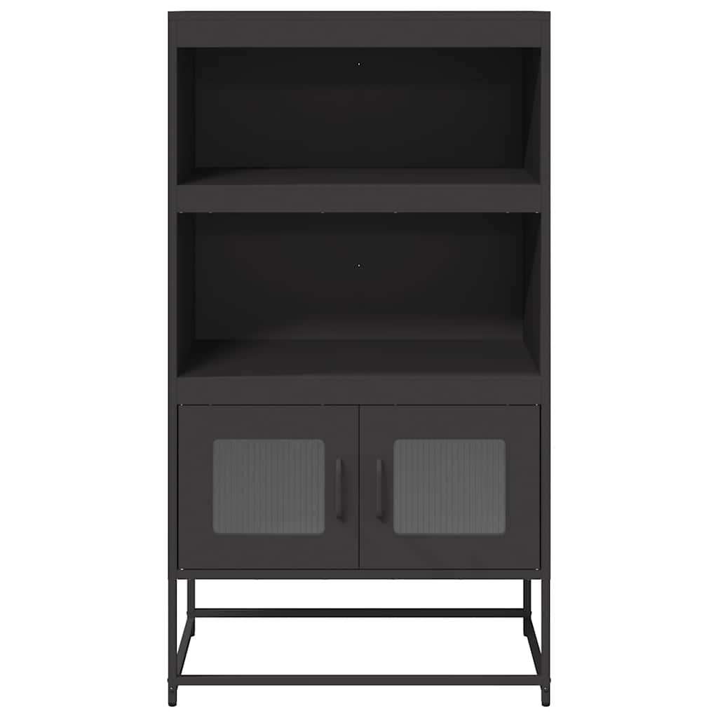Highboard Black 68x39x123 cm Steel