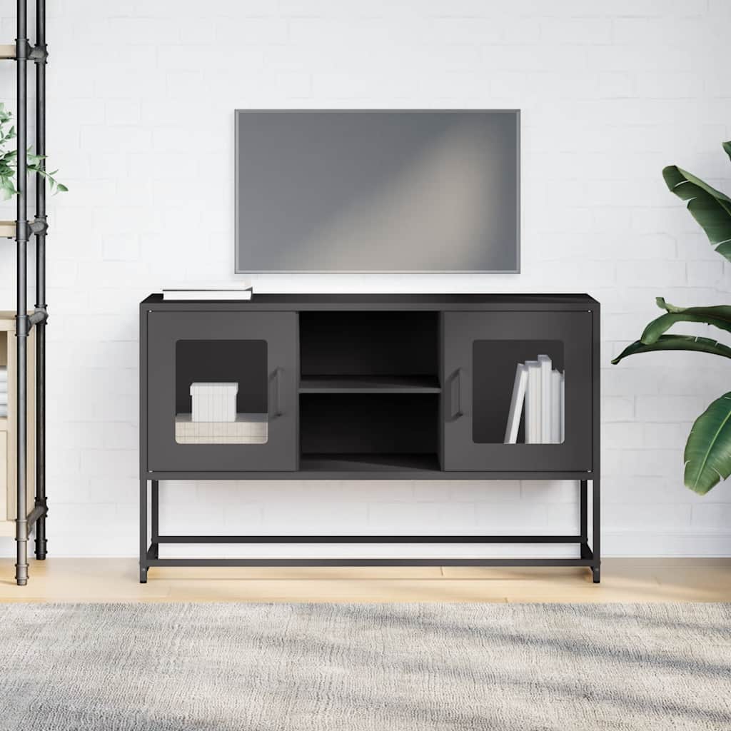 TV Cabinet Black 100,5x39x60,5 cm Steel