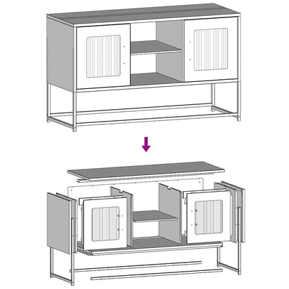 TV Cabinet Black 100,5x39x60,5 cm Steel
