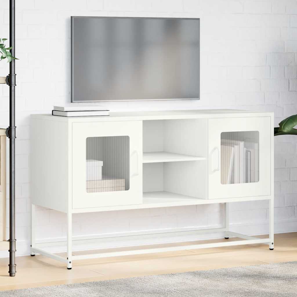 TV Cabinet White 100,5x39x60,5 cm Steel