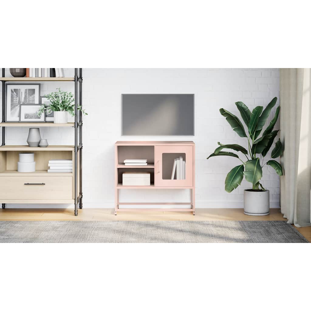 TV Cabinet Pink 68x39x60,5 cm Steel