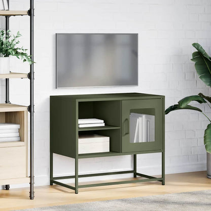 TV Cabinet Olive Green 68x39x60,5 cm Steel