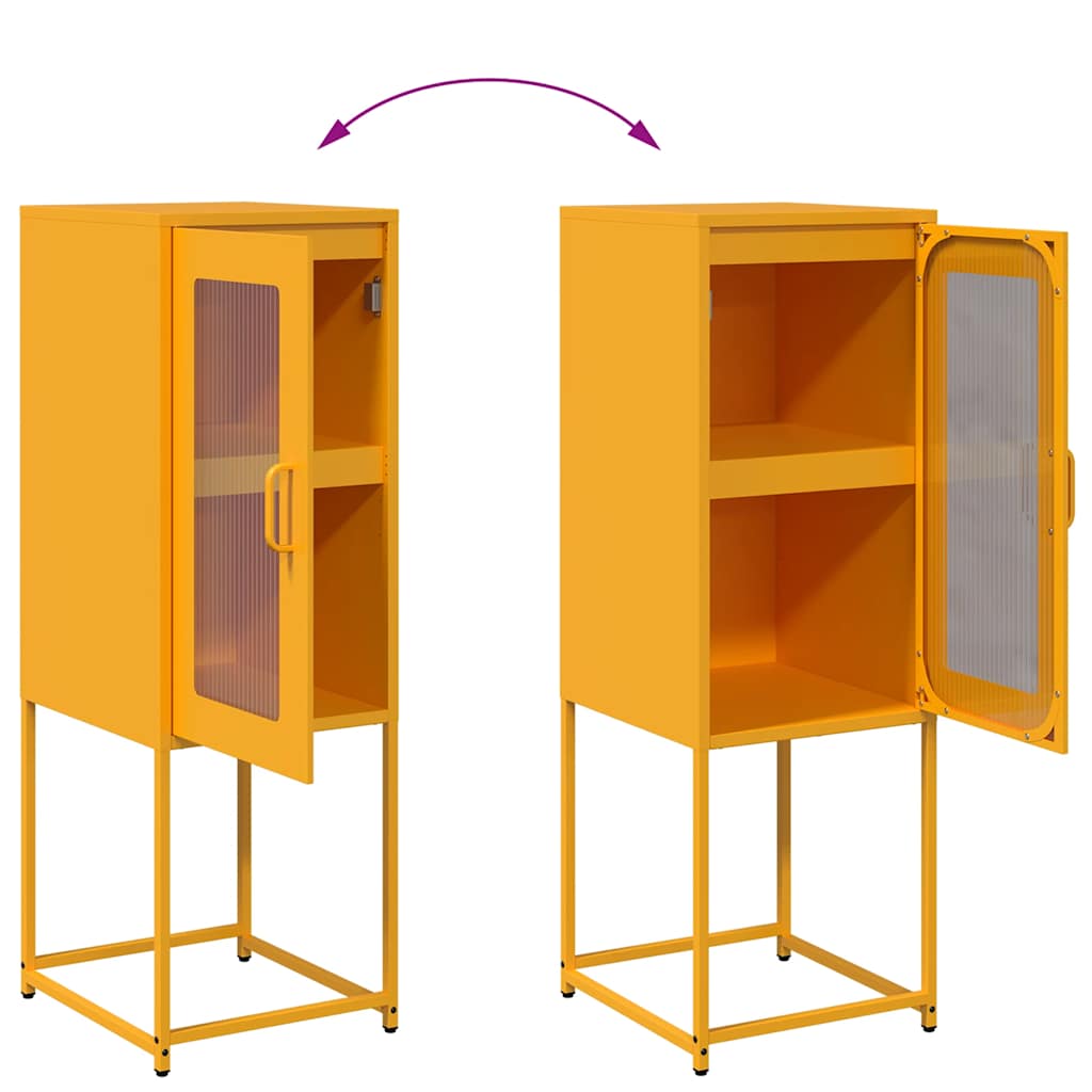 Sideboard Mustard Yellow 36x39x107 cm Cold-rolled Steel