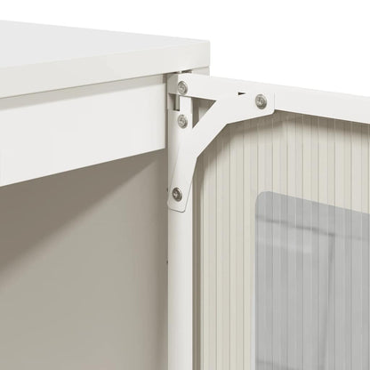Sideboard White 100.5x39x107 cm Cold-rolled Steel